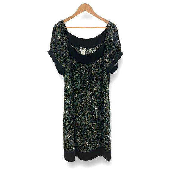 Size 22W 3X FALL FLORAL SCOOP NECK SHIFT DRESS Boho Peasant Tunic Western PLUS - Picture 4 of 4